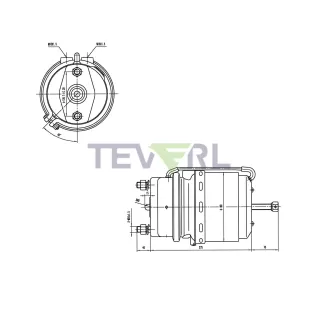 30102031 T24/30 Diaphragm Piston Brake Chamber